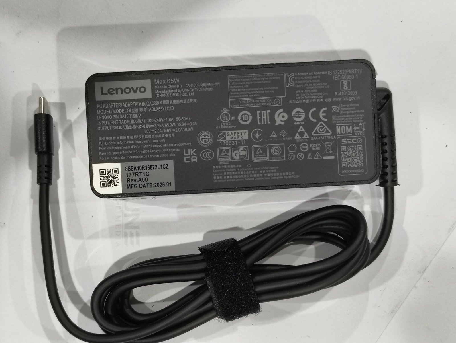IMG_20260905_190133344 Lenovo 65W USB-C Laptop Adapter - Image 1